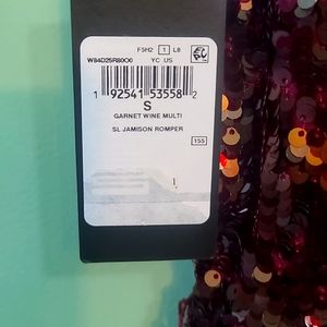 Guess size small garnet colored rompers with sequins